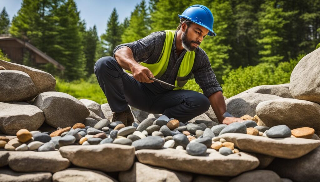 selecting rocks by size