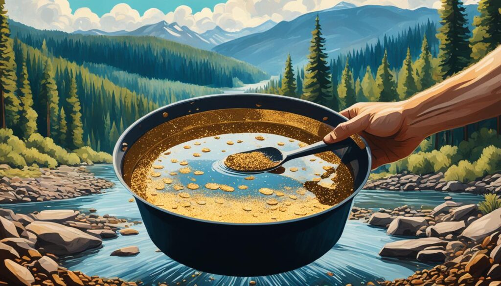 panning for gold