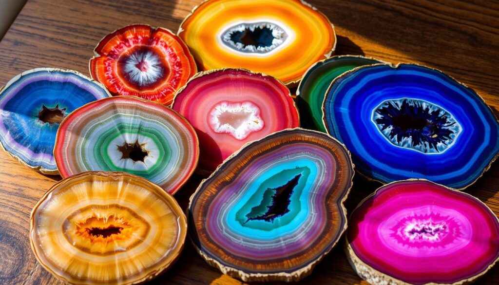Decorative agate slices