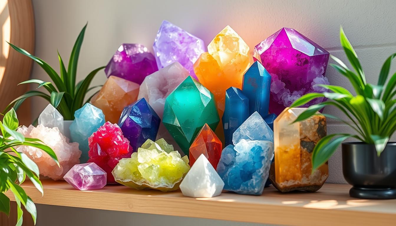 crystal clusters